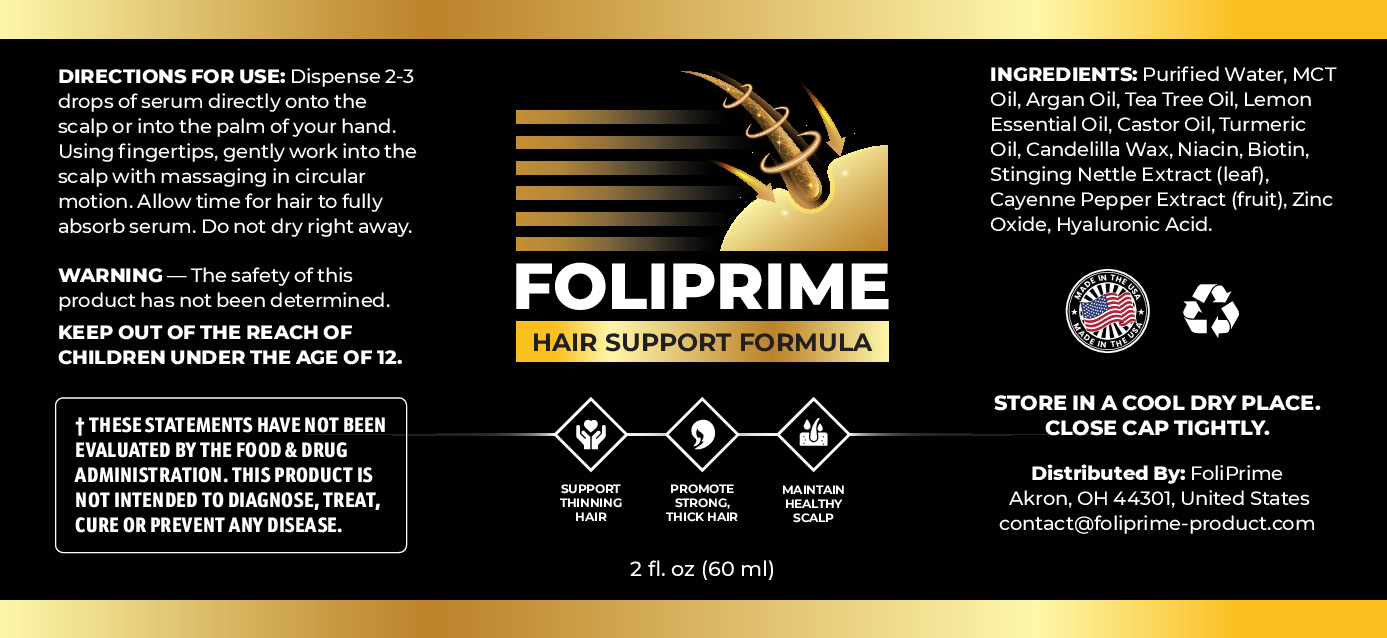 FoliPrime Supplement Fact